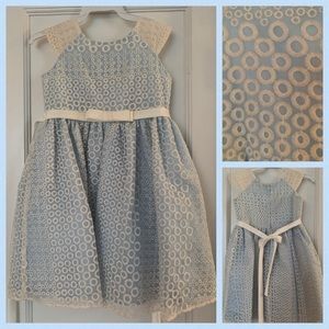 Sweet Kids Inc. size 7 ice blue/lace dress